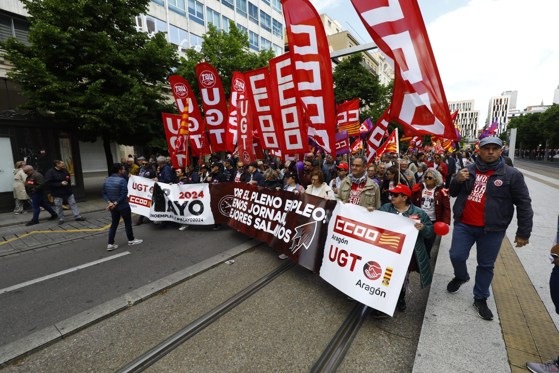 Manifestación del 1º de Mayo en Zaragoza