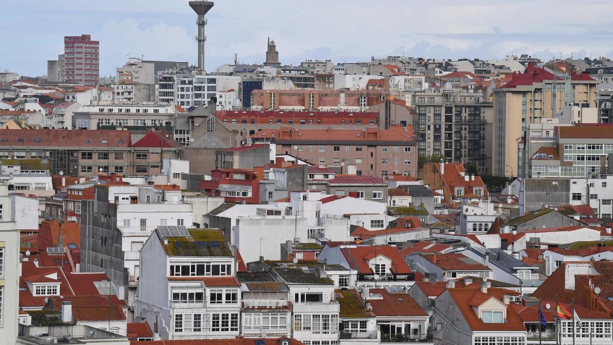 Dos barrios de A Coruña, Monte Alto y Pescadería, con una importante concentración de pisos turísticos