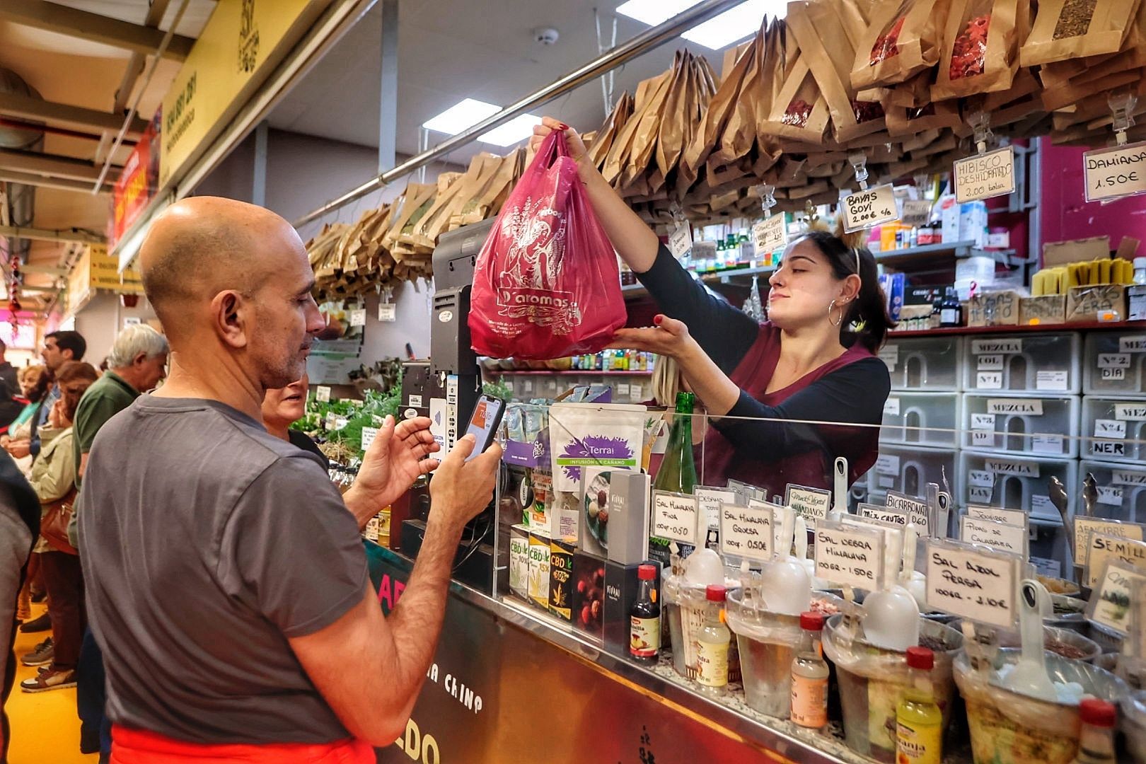 Compras para la cena de Nochebuena