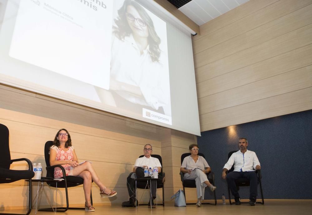 La vicepresidenta del Consell y líder de Compromís defiende su gestión en política social en el primer acto de partido para abrir el curso político en Alicante