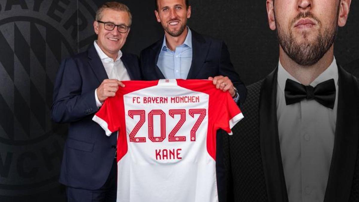 Harry Kane, presentado como jugador del Bayern hasta 2027