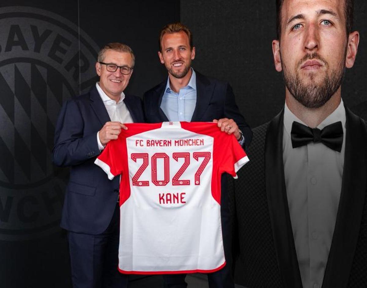 Harry Kane, presentado como jugador del Bayern hasta 2027