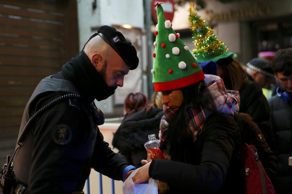 'Pre uvas'en la Puerta del Sol de Madrid.