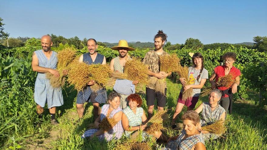 A recuperación dos coñecementos tradicionais arredor do liño na comarca do Umia