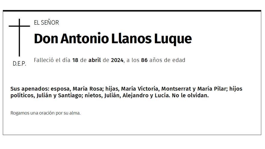 Don Antonio Llanos Luque