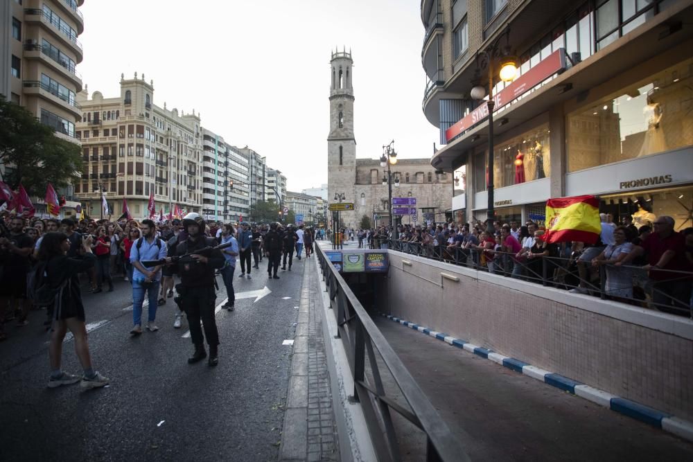 Manifestación 9 d'Octubre Valencia: tensión y altercados