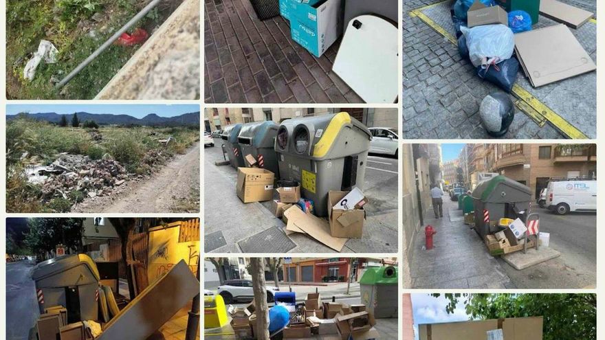 Casi 900 puntos de basura acumulada desbordan el municipio de Murcia