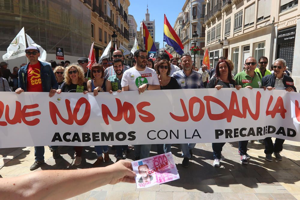 Miles de personas secundan en Málaga la marcha central del Primero de Mayo en Andalucía