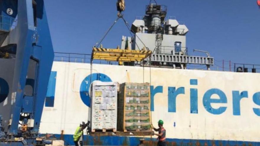 Cargamento de limones en el puerto de Cartagena. | L.O.