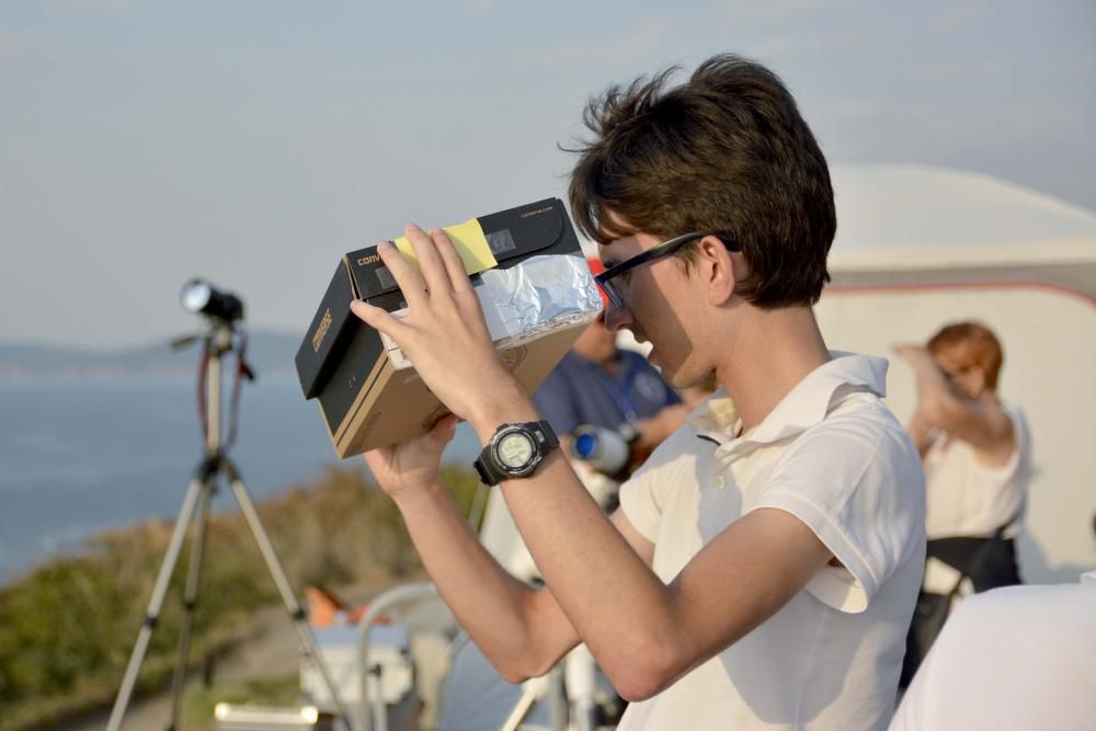 Observación del eclipse de sol en A Coruña