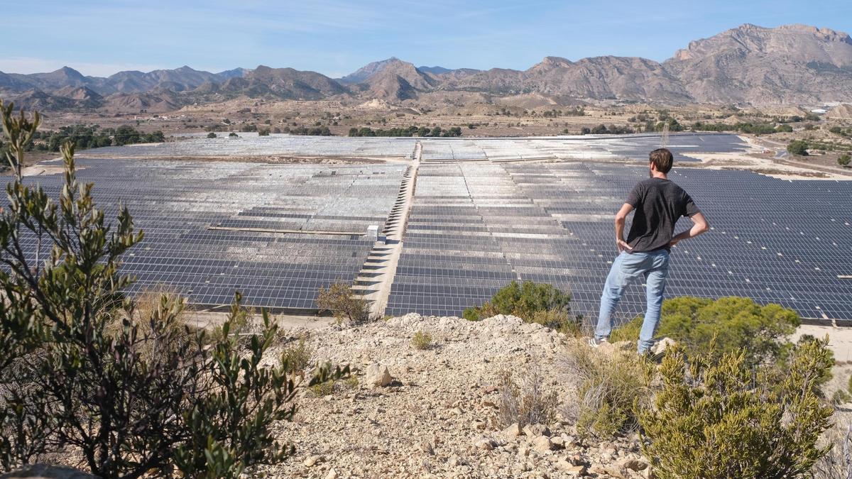 Planta solar Turroneros en Xixona, una de las más importantes de la provincia.