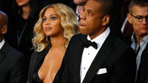 Beyoncé y su pareja, Jay-Z, en primera fila