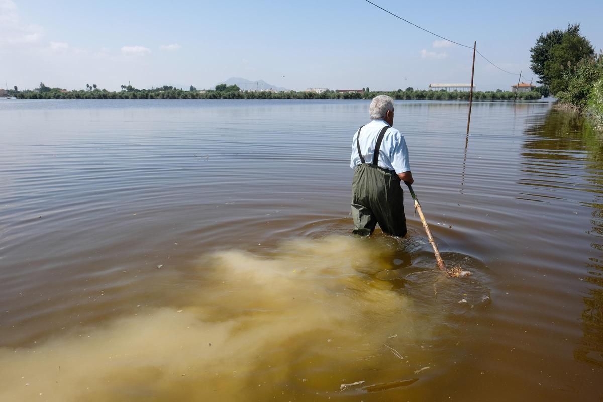 Vicente El Saez, en El Rincon de los Pertusas, termino de Dolores, estuvo bajo las aguas durante más de dos semanas tras la gota fría de 2019