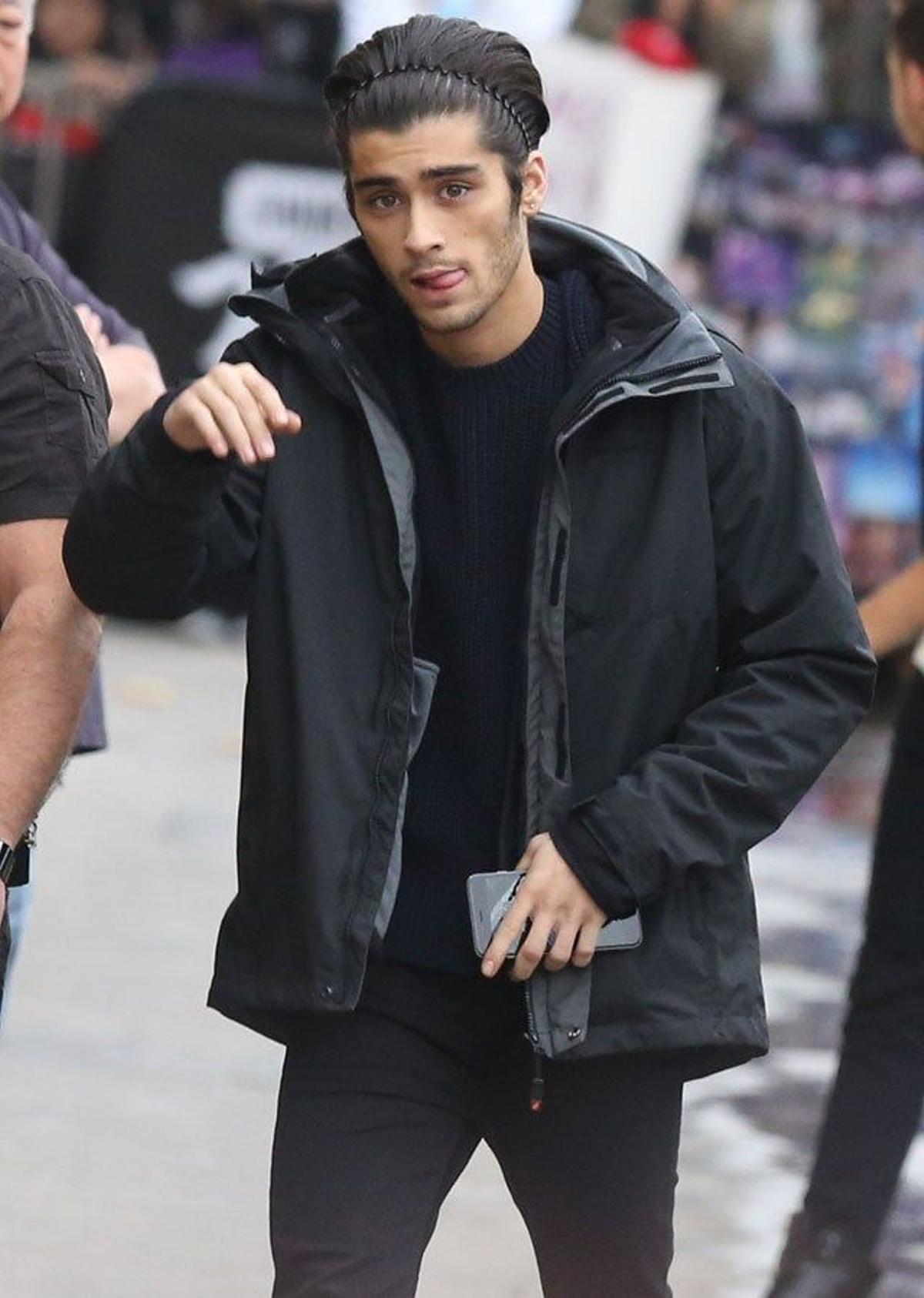 Zayn Malik llegando al show de Jimmi Kimmel