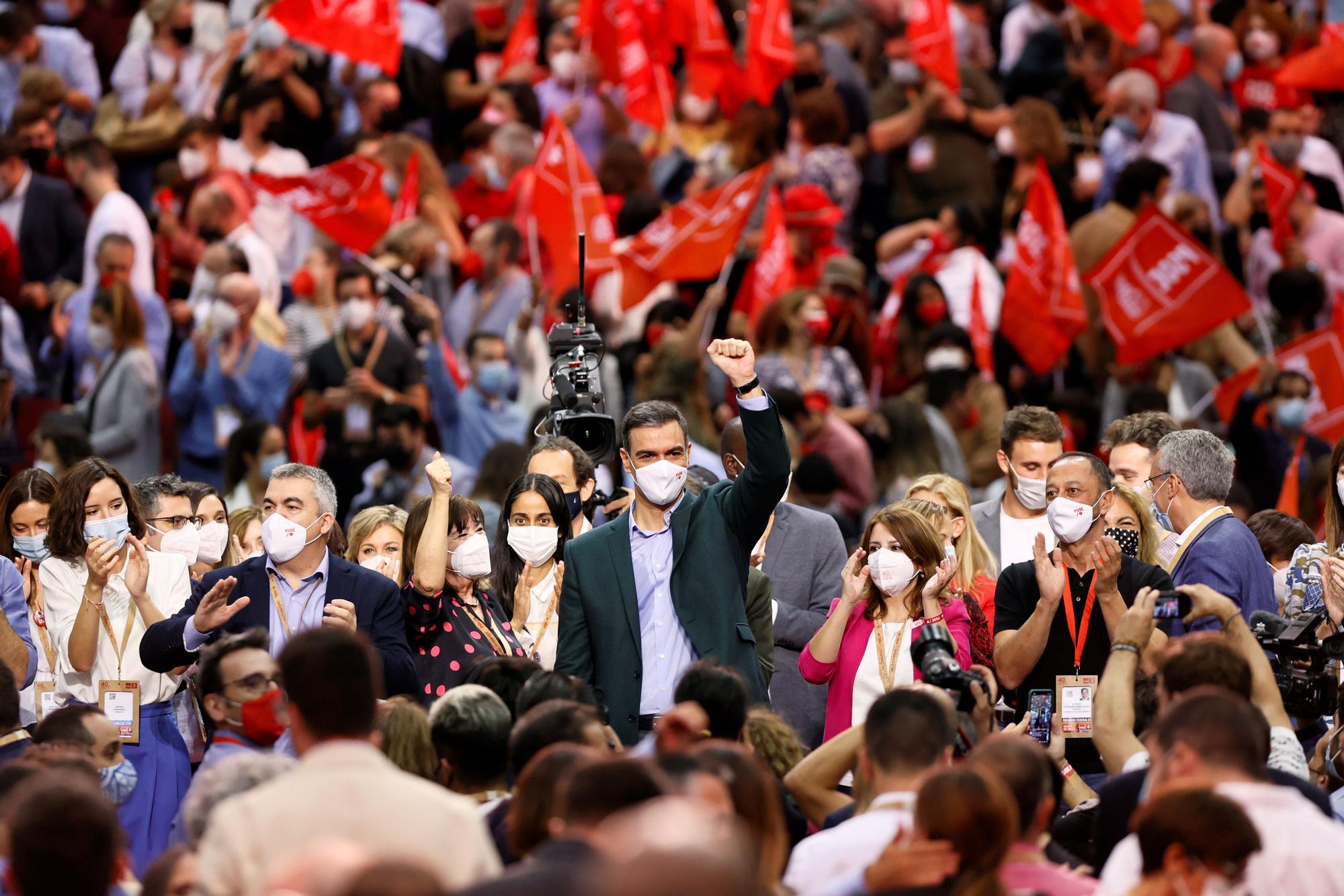 Pedro Sánchez en el Congreso Federal.