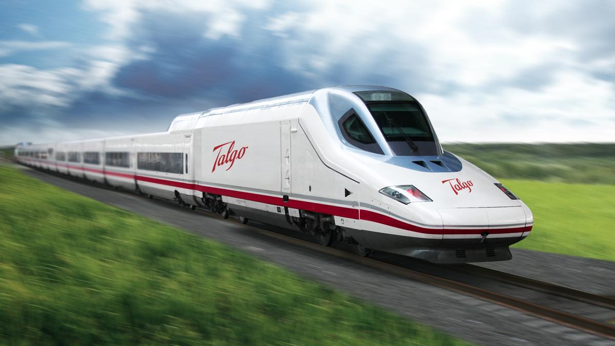 Recreación de un tren fabricado por Talgo