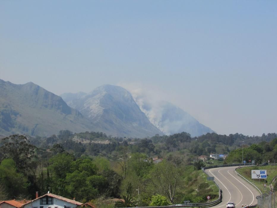 Incendio en la zona de Llanes