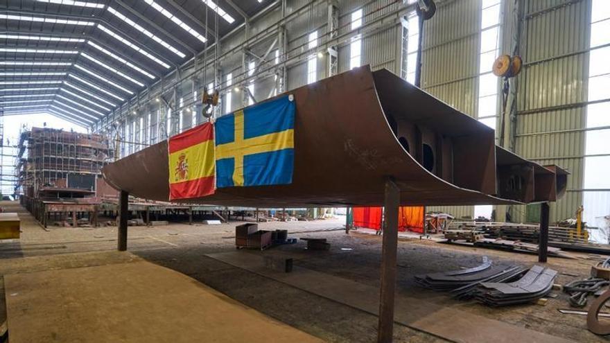 "Foca" y "Delfín", los impresionantes buques de guerra (de 50 metros de eslora) que construye Armón para la Armada sueca