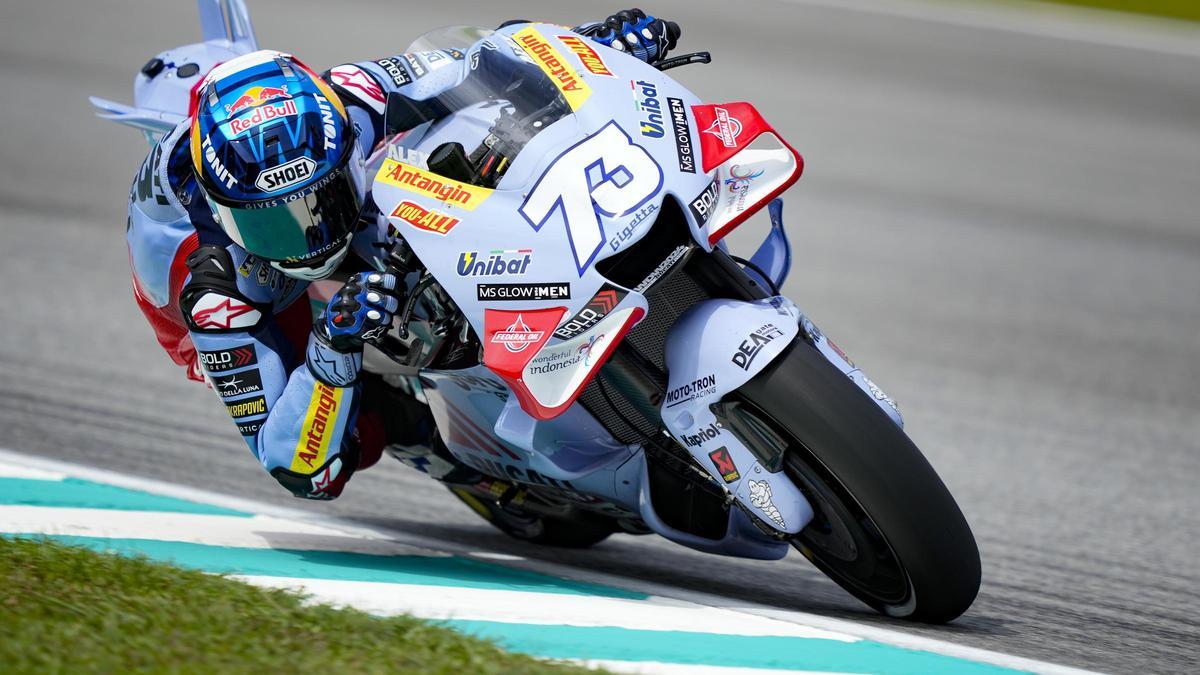 Àlex Márquez (Ducati), hoy, en su vuelta rápida a Sepang.