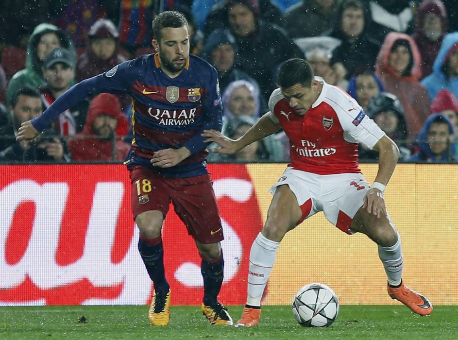 Las mejores imágenes del partido de vuelta de los octavos de final de la Champions League entre el Barcelona y el Arsenal.
