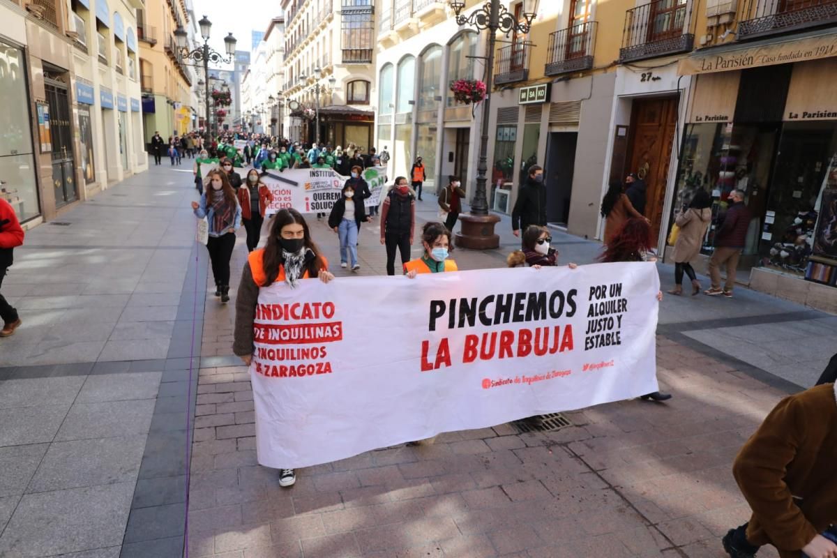 Zaragoza sale a las calles para exigir el derecho a la vivienda