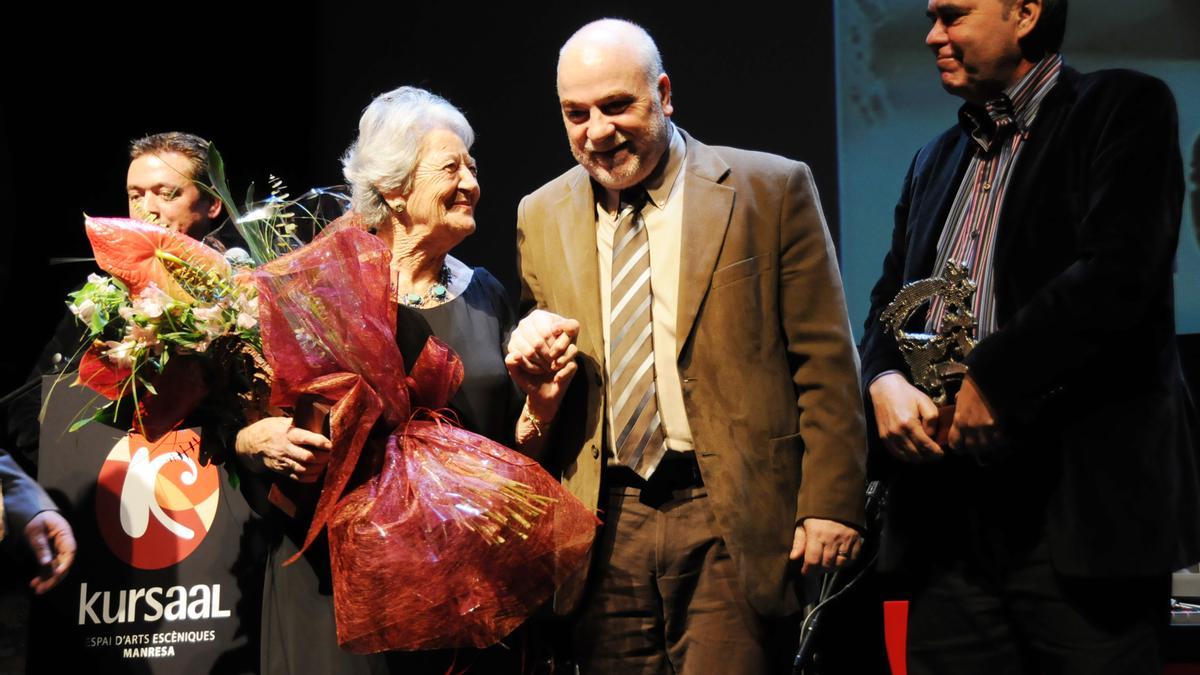 Asunción Balaguer, actriu manresana vídua de l'actor Paco Rabal, premiada el 2008 per la seva carrera cinematogràfica amb el premi Plácido d'Honor