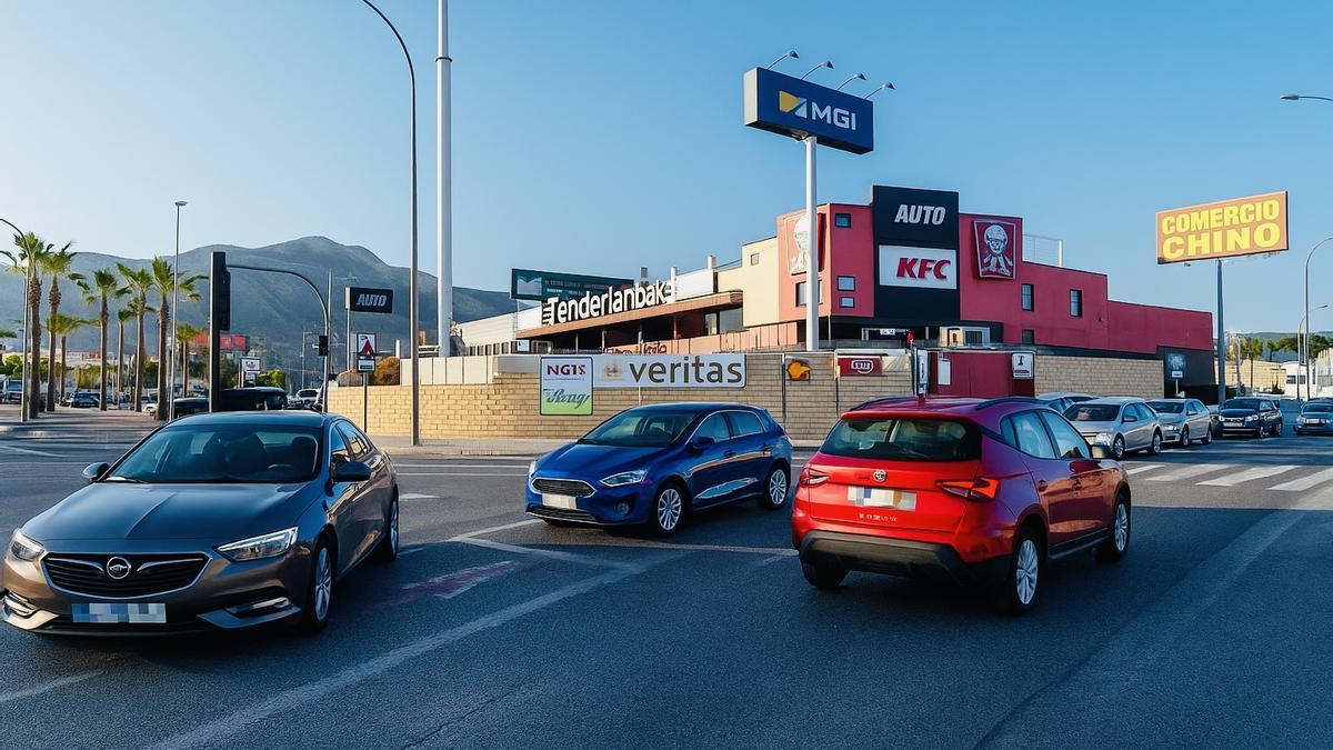 La zona donde se realizarán las obras en el bulcar de Finestrat.