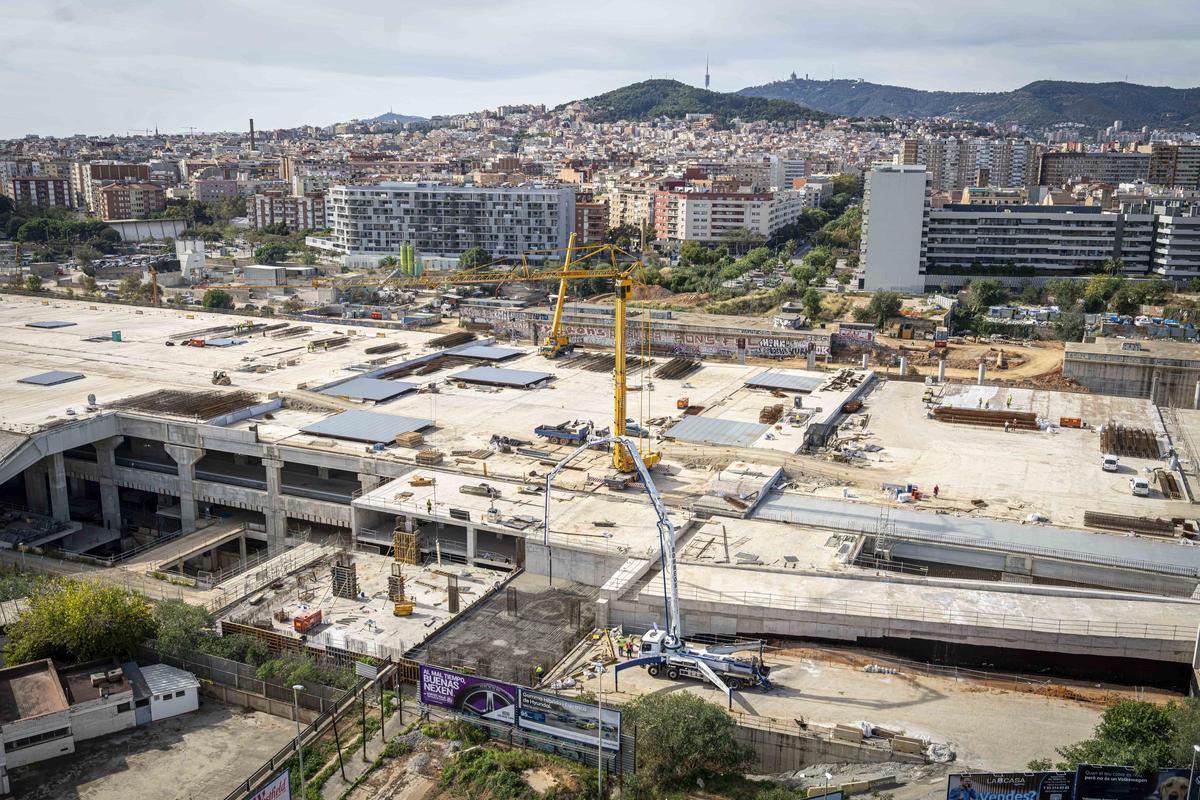 Así están las obras de la futura estación de la Sagrera