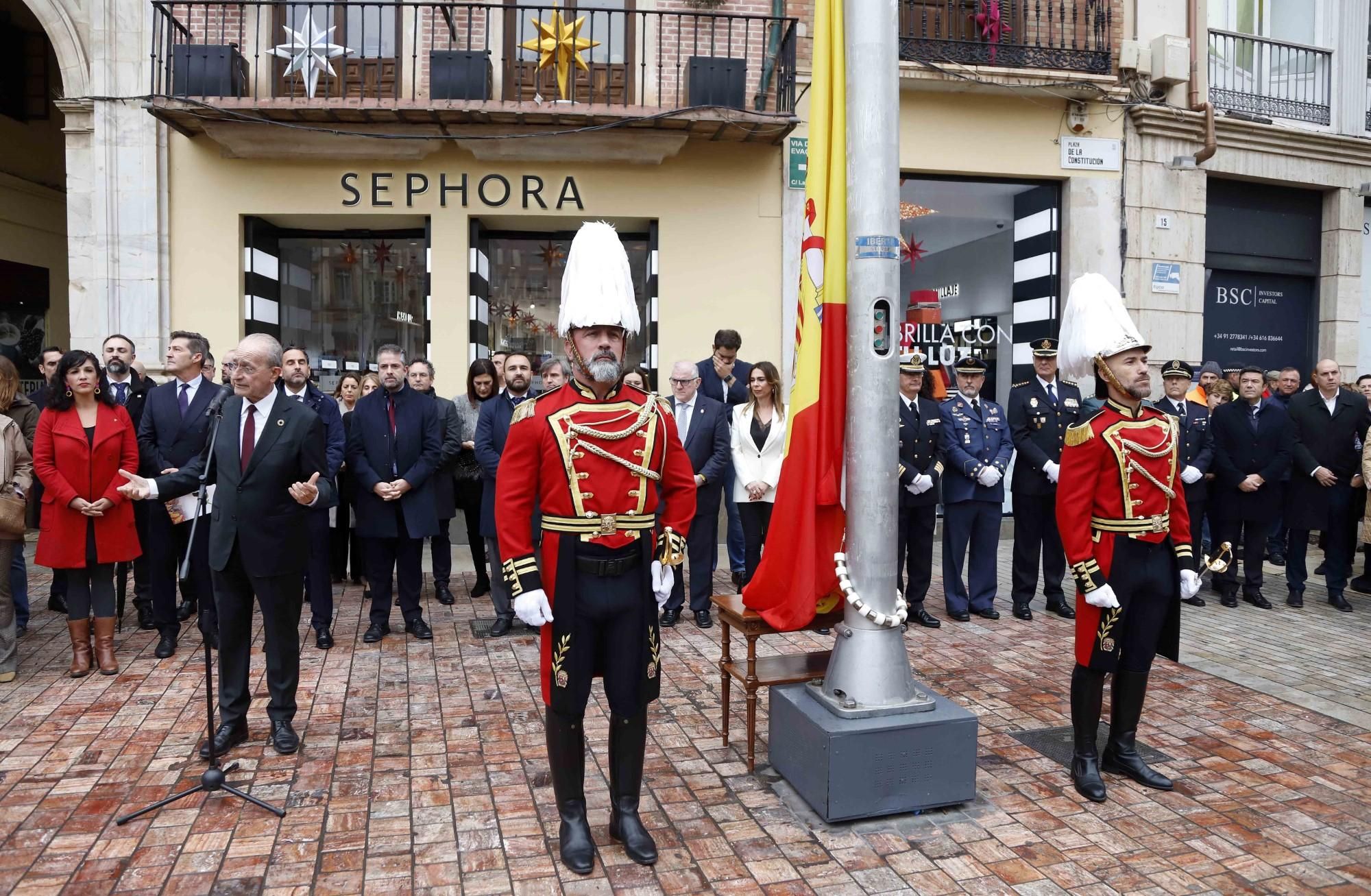 Málaga rinde homenaje a la Constitución Española en su 45 aniversario