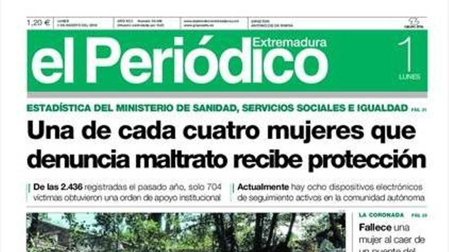 La portada de El Periódico de Extremadura