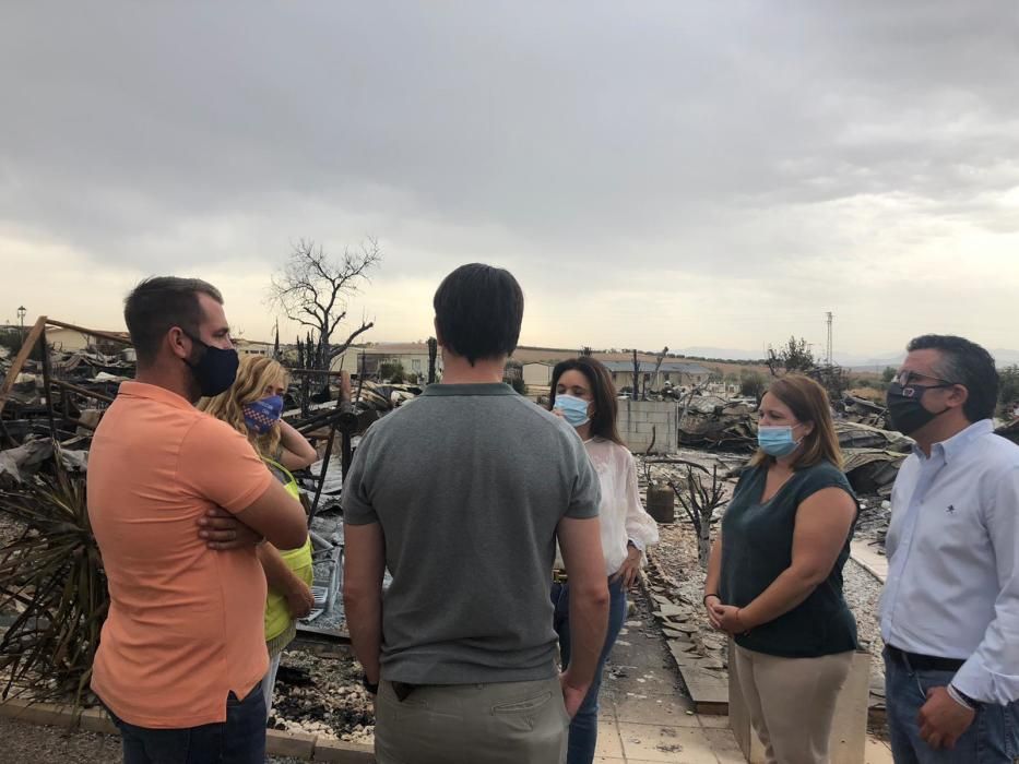 Así ha quedado el cámping de Mollina incendiado el domingo por la tarde.