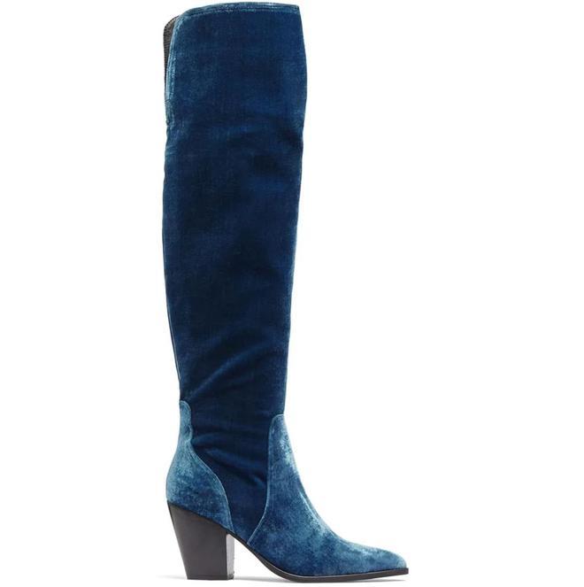 Botas de terciopelo azul, de It Shoes