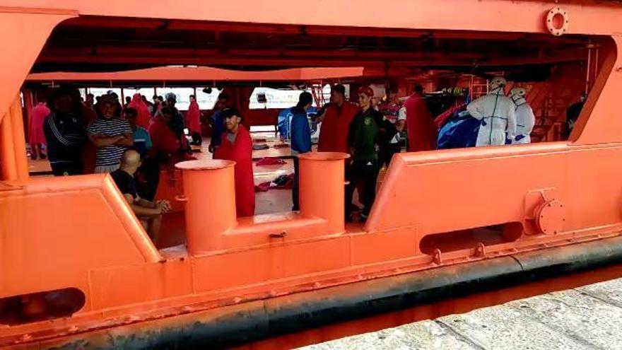 114 inmigrantes rescatados llegan a la costa de Cartagena