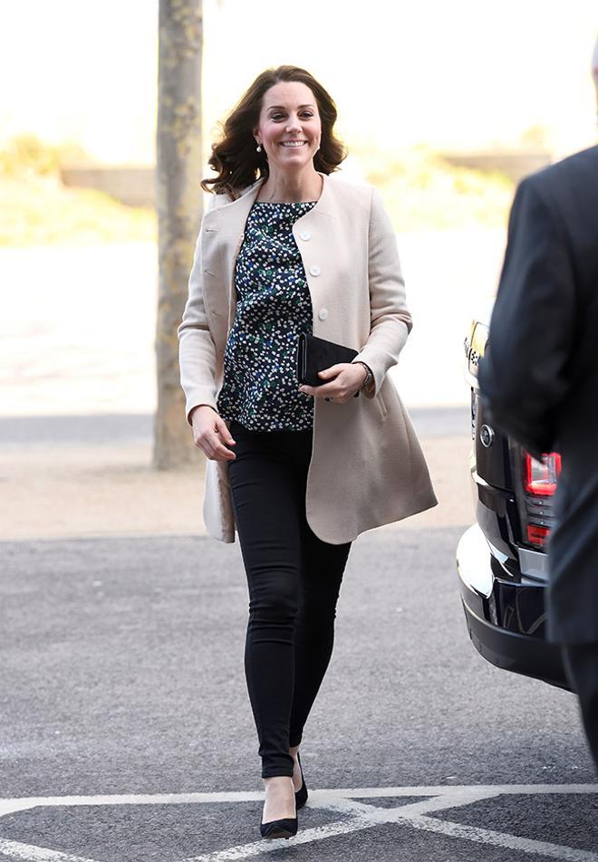 Kate Middleton en su última salida oficial antes de dar a luz a su tercer hijo
