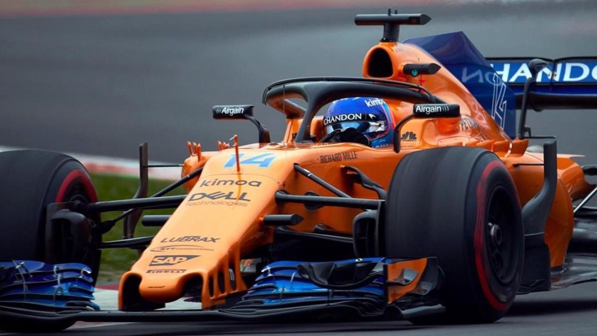 Fernando Alonso, aunque tenía fiesta, ha vuelto a subirse hoy, en Montmeló, al McLaren-Renault.