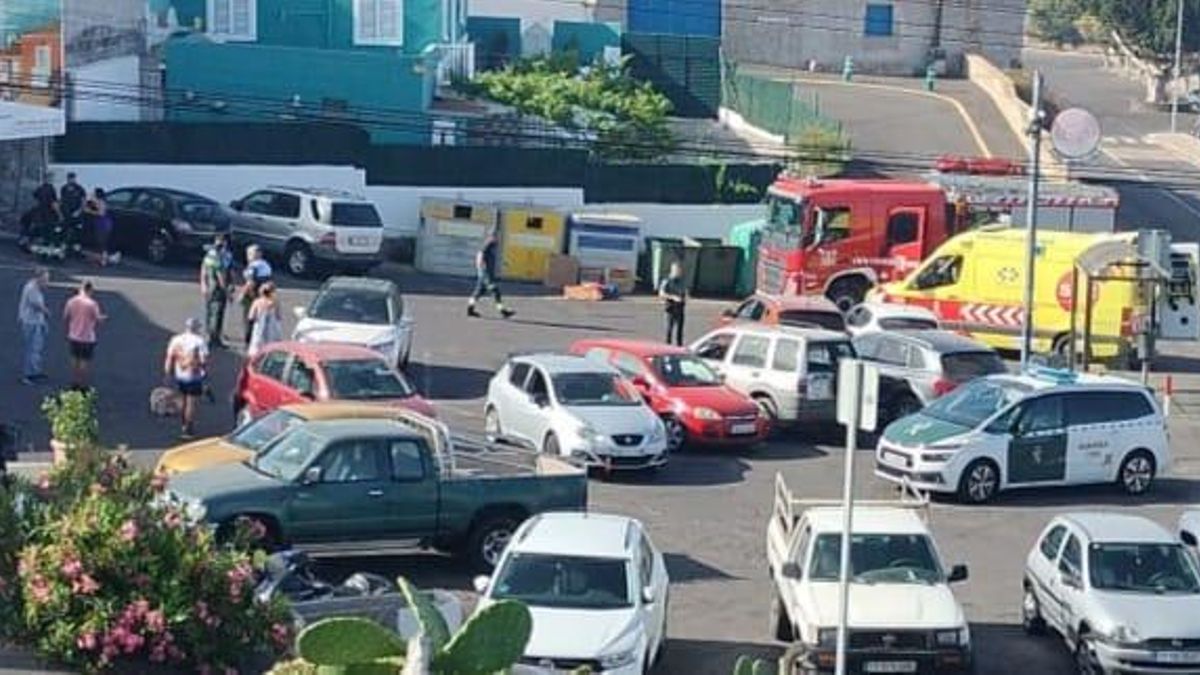 Zona en la que ocurrió el atropello de tres personas en Tejina de Isora