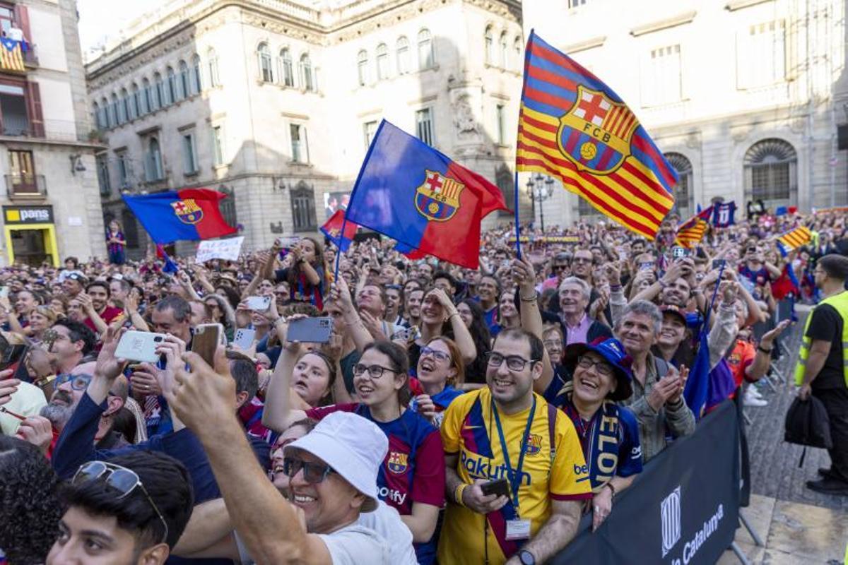 La celebración de la Champions femenina del FC Barcelona, en imágenes.