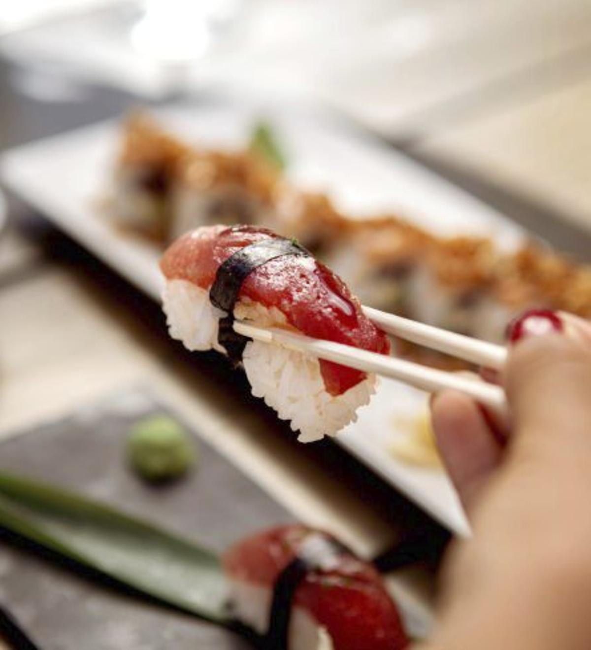 ‘Sushi’ elaborado al momento.