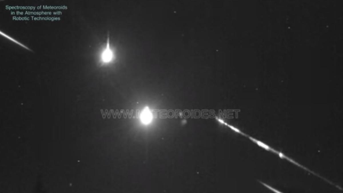 Captura del vídeo del asteroide