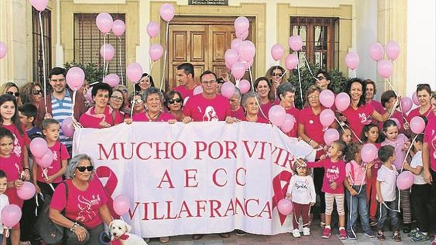 Los villafranqueños organizan diversos actos en el día contra el cáncer de mama