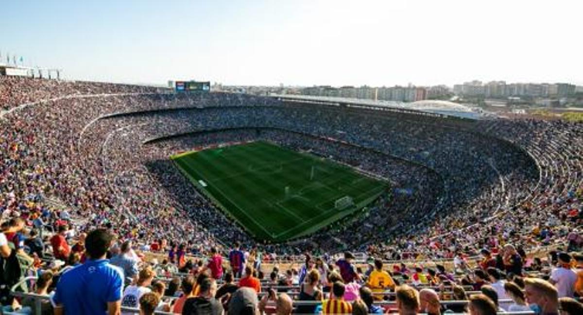 Una imagen de archivo del estadio azulgrana, completamente lleno. en un partido de Liga.