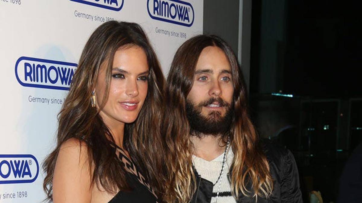 Alessandra Ambrosio y Jared Leto en la inauguración de una tienda en Nueva York