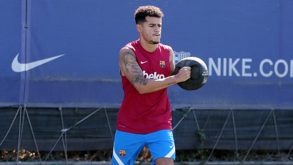 Phillippe Coutinho, antes de recibir el alta médica.