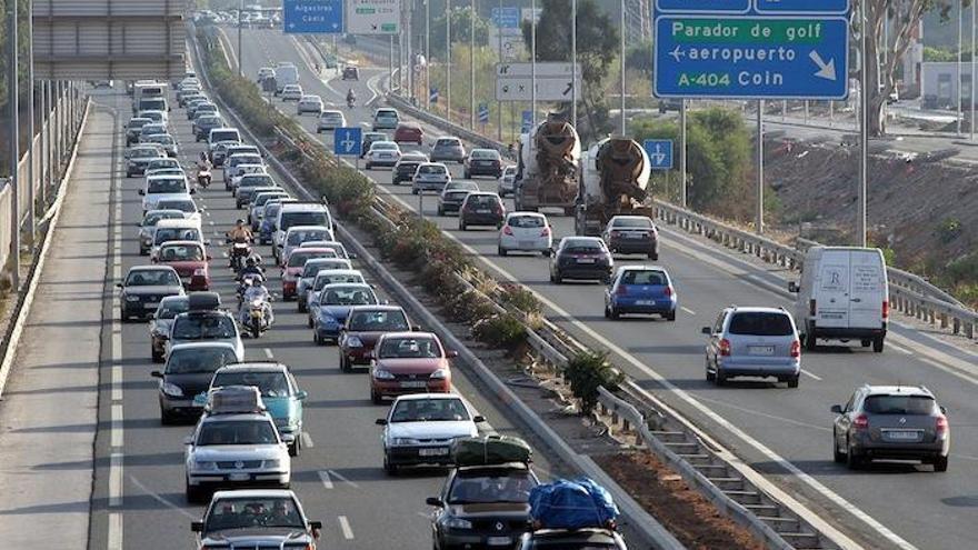 Vista de coches en la A-7.