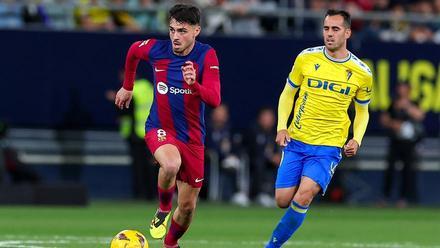 Pedri disputó minutos de calidad en el partido del Barça a Cádiz