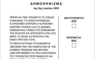 La pregunta del referéndum de Grecia