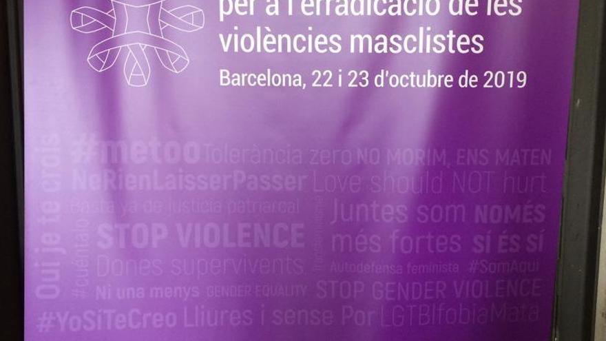 Cartell del I Congrés Internacional contra les violències masclistes