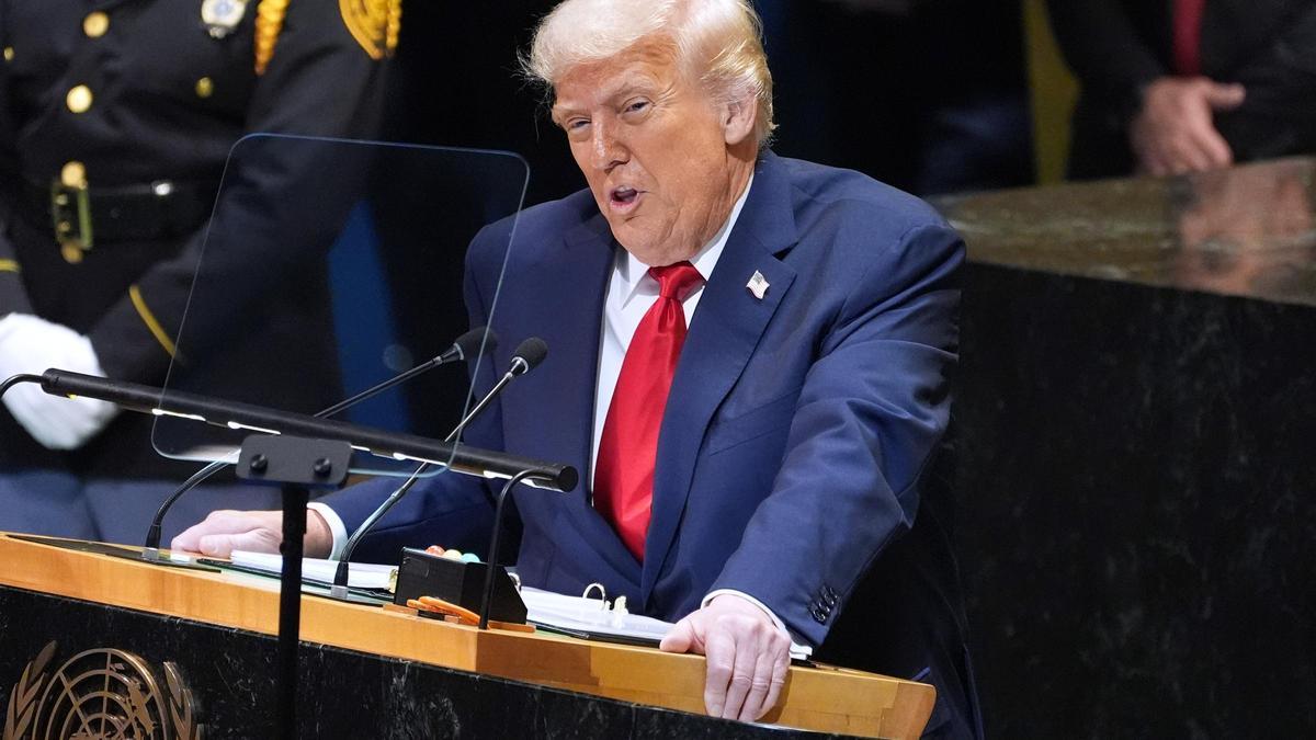Falla el teleprompter de Trump en la ONU: "El que lo opera está en serios problemas"