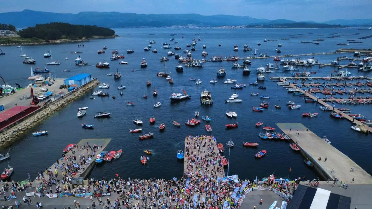 Movilización en A Illa «en defensa de la ría de Arousa»