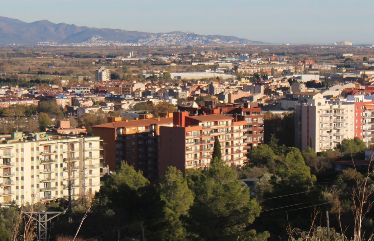Vista general dels barris de la zona nord de Figueres